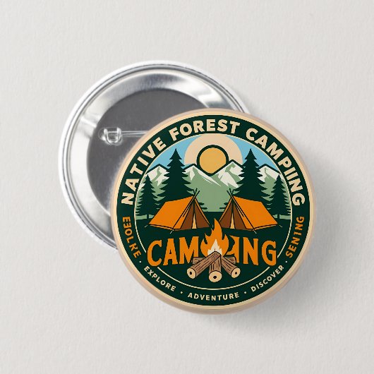 Native Mountain Camping Ronde Button 5,7 Cm (Voorkant /achterkant)