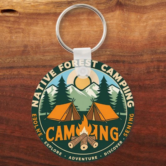 Native Mountain Camping Sleutelhanger (Achterkant)