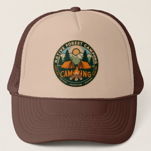 Native Mountain Camping Trucker Pet (Voorkant)