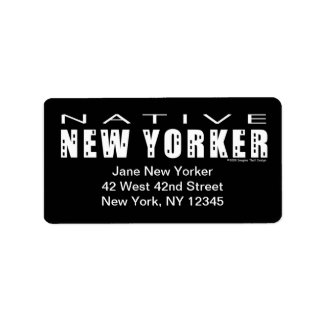 Native New Yorker Dark Address Label
