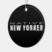 Native New Yorker Keramisch Ornament (Links)