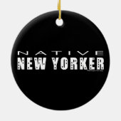 Native New Yorker Keramisch Ornament (Achterkant)