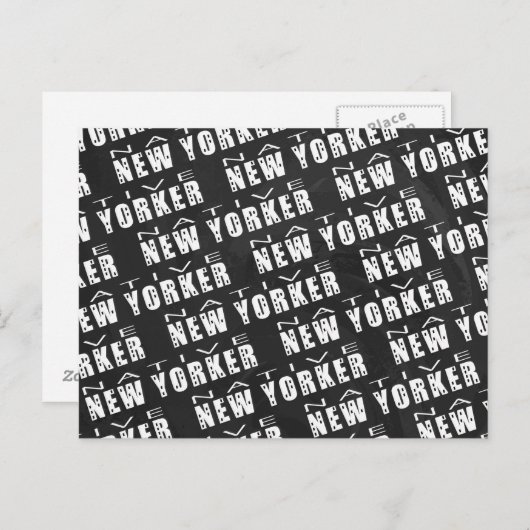 Native New Yorker Pattern Briefkaart (Voorkant / Achterkant)