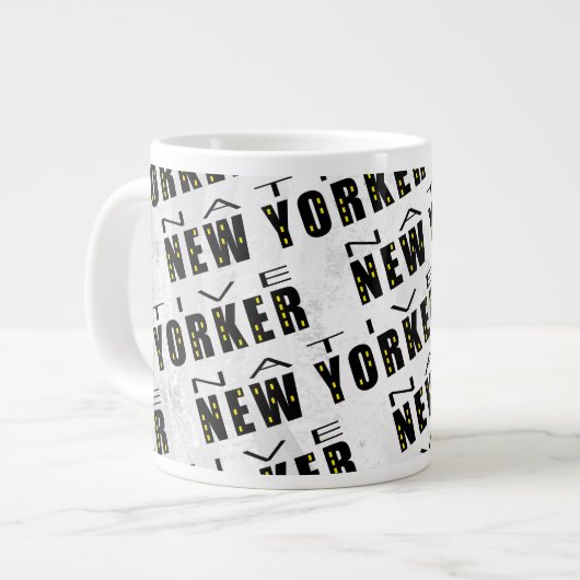 Native New Yorker Pattern Jumbo Mok (Voorkant links)