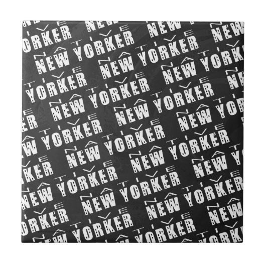 Native New Yorker Pattern Tegeltje (Voorkant)