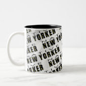 Native New Yorker Pattern Tweekleurige Koffiemok (Links)