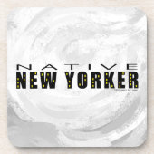 Native New Yorker zwart Bier Onderzetter (Voorkant)