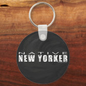 Native New Yorker zwart Sleutelhanger (Voorkant)