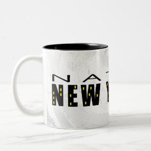 Native New Yorker zwart Tweekleurige Koffiemok