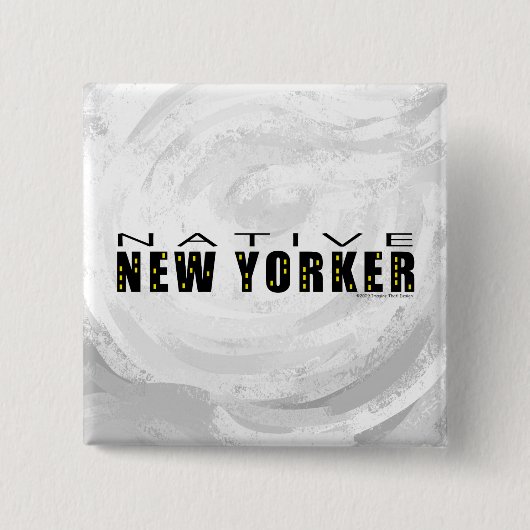 Native New Yorker zwart Vierkante Button 5,1 Cm (Voorkant)