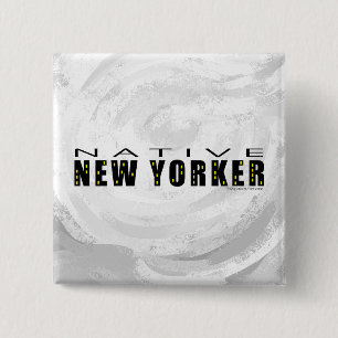 Native New Yorker zwart Vierkante Button 5,1 Cm