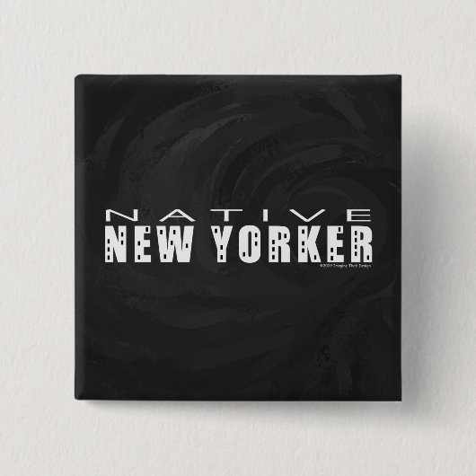 Native New Yorker zwart Vierkante Button 5,1 Cm (Voorkant)