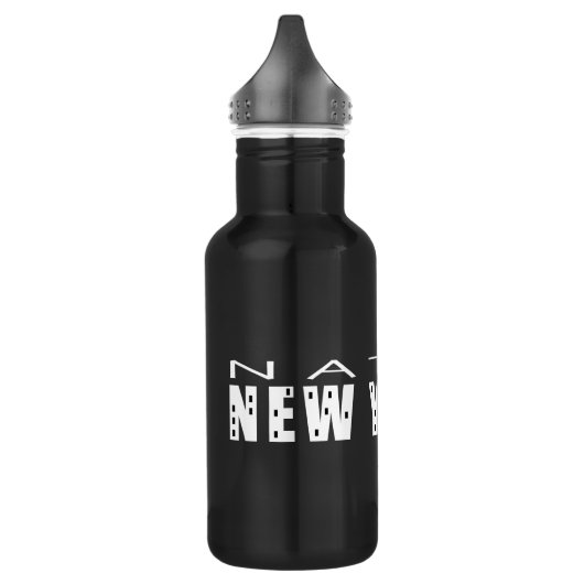 Native New Yorker zwart Waterfles (Links)