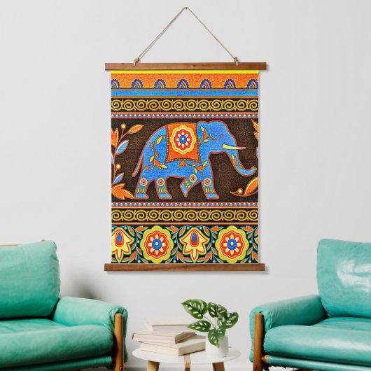 Native olifant hangend wandkleed (Woonkamer)