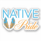 Native Pride Feathers Vinyl Stickers (Voorkant)