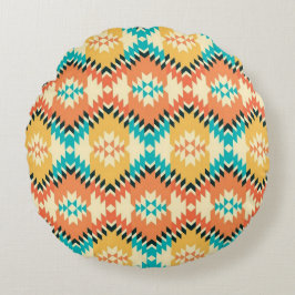 Native Print Round Pillow Rond Kussen