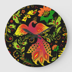 Native russian ornament grote klok