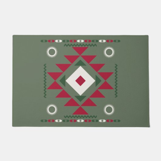 Native Santa Pattern Deurmat (Voorkant)