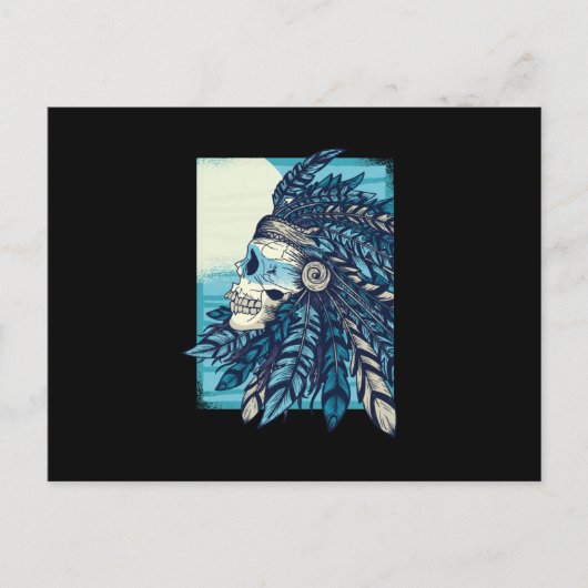 Native Skull Briefkaart (Voorkant)