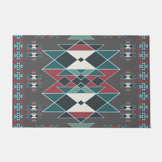 Native Southwestern Indian Art Blanket Design Deurmat (Voorkant)