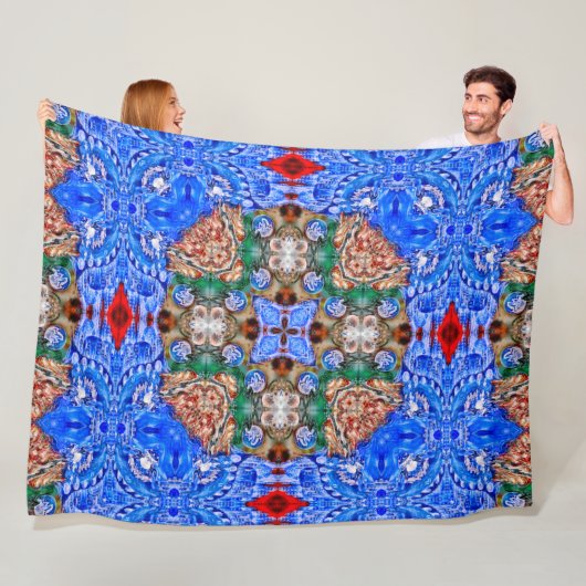 Native Spirit Apache Shaman Mandala World Fleece Deken (In situ)