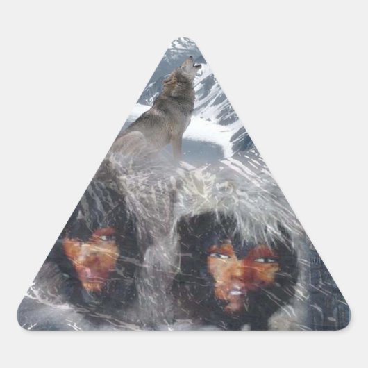 Native Spirit in Alaska Driehoek Sticker (Voorkant)