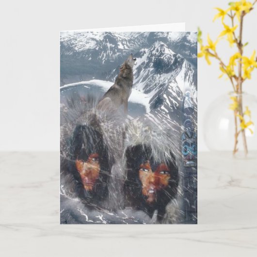 Native Spirit of Alaska Thinking of You Get Good Kaart (Gele Bloem)