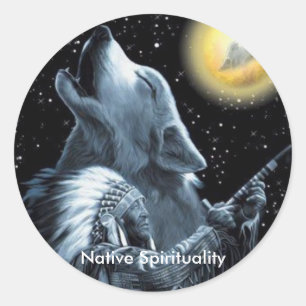 Native spiritualiteit ronde sticker