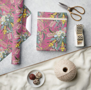 Native Struik Blooms Pink Cadeaupapier