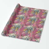 Native Struik Blooms Pink Cadeaupapier (Uitgerold)