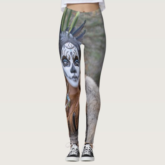 Native Sugar Skull Leggings (Voorkant)