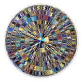 Native Sun Swirl Ceramic Knob Keramische Knop (Voorkant)