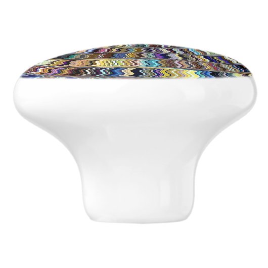 Native Sun Swirl Ceramic Knob Keramische Knop (Zijkant)