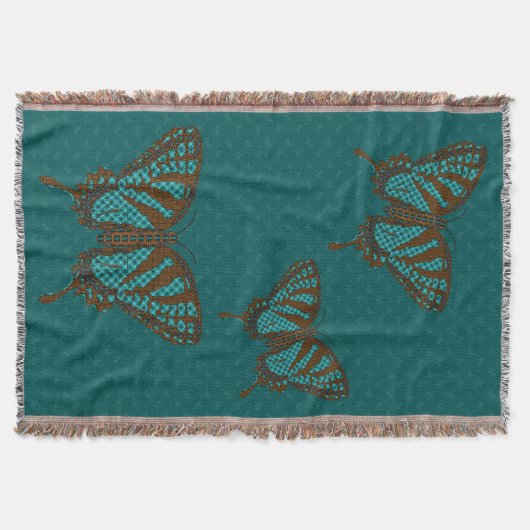 Native Swallowtail Throw Blanket Deken (Voorkant)