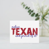 Native Texan Briefkaart (Staand voorkant)