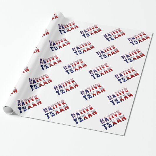 Native Texan Flag Cadeaupapier (Uitgerold)