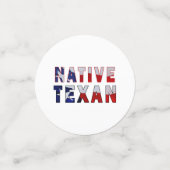Native Texan Flag Confetti (Kleine voorkant)
