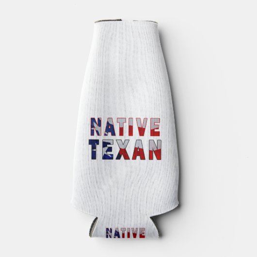 Native Texan Flag Flesjeskoeler (Voorkant)