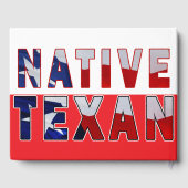 Native Texan Flag Gastenboek (Achterkant)