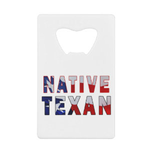 Native Texan Flag Kredietkaart Flessenopener