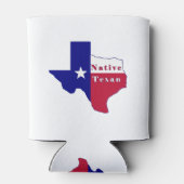 Native Texan Flag Map Blikjeskoeler (Achterkant)