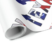 Native Texan Flag Map Cadeaupapier (Rol Hoek)