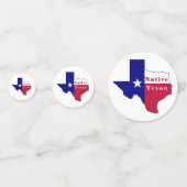 Native Texan Flag Map Confetti (Voorkanten)