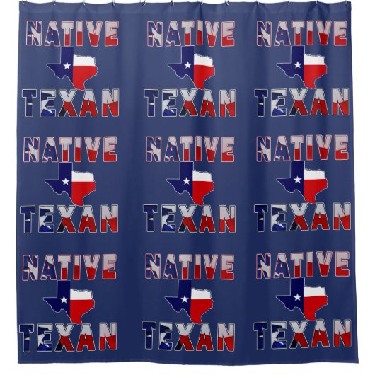 Native Texan Flag Map Douchegordijn (Voorkant)