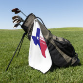 Native Texan Flag Map Golfhanddoek (Groen)