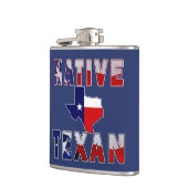 Native Texan Flag Map Heupfles (Links)