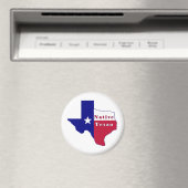 Native Texan Flag Map Magneet (Insitu (Vaatwasser))