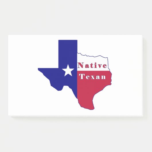 Native Texan Flag Map Post-it® Notes (Voorkant)