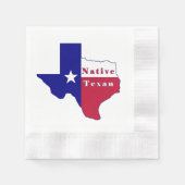 Native Texan Flag Map Servet (Voorkant)