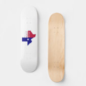 Native Texan Flag Map Skateboard (Voorkant)